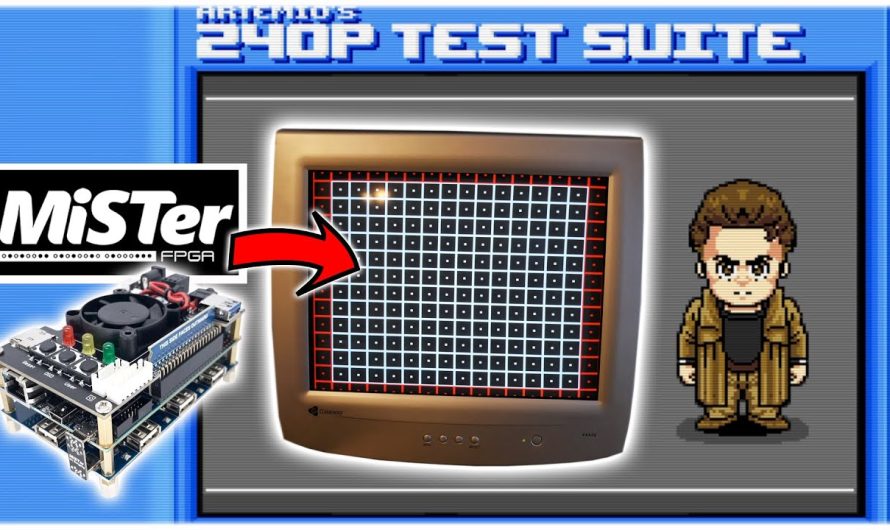 240p Test Suite on MiSTer FPGA – How to Calibrate PC VGA CRT using MiSTer SNES Rom