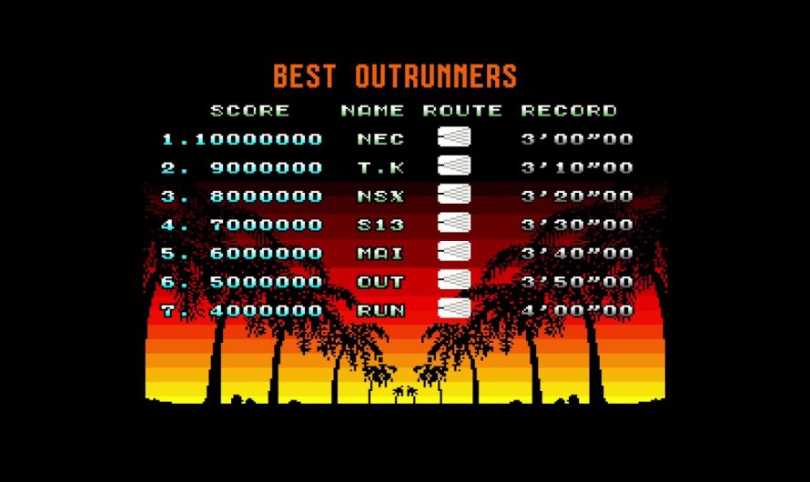 [Music]  Outrun – Dernière vague / Turbografx-16 (PC Engine)  [MiSTer FPGA]