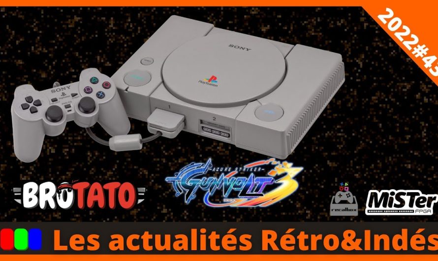 Playstation sur MisterFPGA, Ikari 3, Azure Striker GUNVOLT 3, Brotato – Les actualités Rétro&Indés